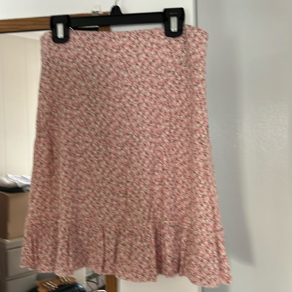 Brandy Melville girls pink flower skirt one size
